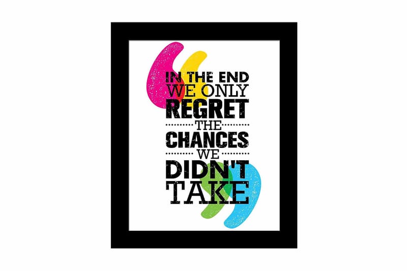 Taulu Sayings kehyksellä Monivärinen, 23,5x28,5 cm