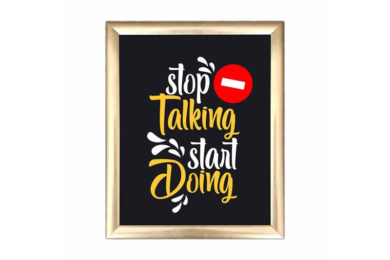 Taulu Sayings kehyksellä Monivärinen, 23,5x28,5 cm