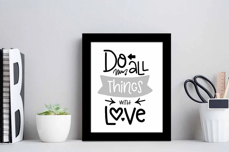 Taulu Sayings kehyksellä Monivärinen - 23,5x28,5 cm - Sisustustuotteet - Taulu & taide