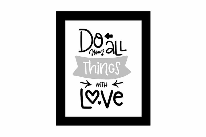 Taulu Sayings kehyksellä Monivärinen, 23,5x28,5 cm