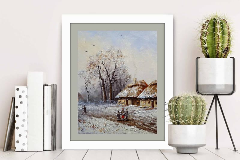 Taulu Scenic kehyksellä Monivärinen - 23,5x28,5 cm - Sisustustuotteet - Taulu & taide