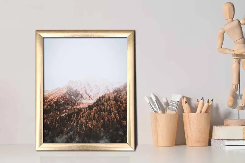 Taulu Scenic kehyksellä Monivärinen - 23,5x28,5 cm - Sisustustuotteet - Taulu & taide