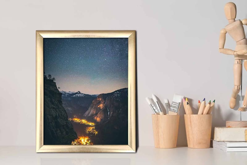 Taulu Scenic kehyksellä Monivärinen - 23,5x28,5 cm - Sisustustuotteet - Taulu & taide