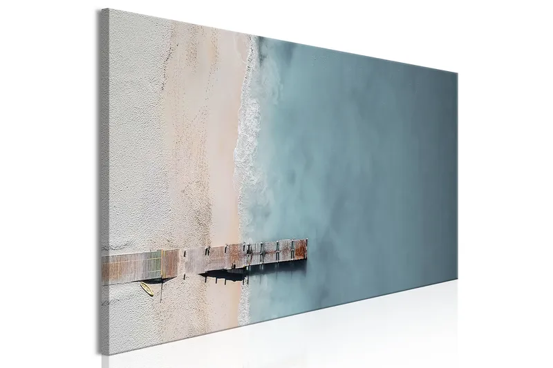 Taulu Sea and Wooden Bridge (1 Part) Narrow Grey 120x40 - Artgeist sp. z o. o. - Sisustustuotteet - Taulu & taide - Canvas-taulu