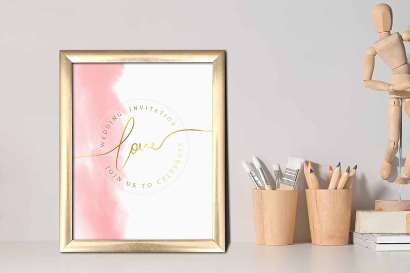 Taulu Sign kehyksellä Monivärinen - 23,5x28,5 cm - Sisustustuotteet - Taulu & taide