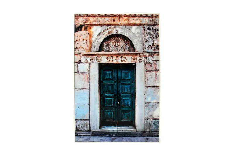 Taulu Vihreä Ovi, 80x120 cm Monivärinen