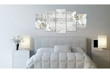 Taulu White Lilies On Wood 100x50 - Artgeist sp. z o. o. - Sisustustuotteet - Taulu & taide - Canvas-taulu