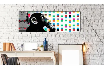 Tavla Banksy: The Thinker Monkey 120x40 - Sisustustuotteet - Taulu & taide - Canvas-taulu