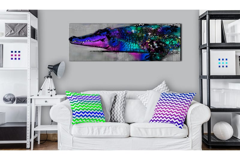 Tavla Blue Alligator VALUE_MISSING_3 120x40 - Sisustustuotteet - Taulu & taide - Canvas-taulu