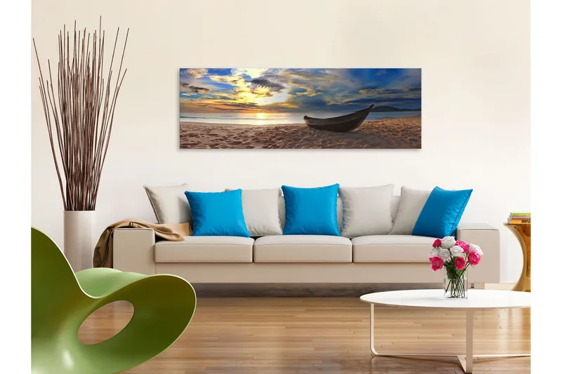 Tavla Boat on the Beach (1 Part) Narrow 120x40