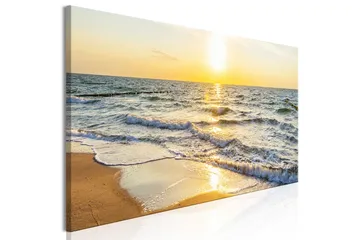 Tavla Calm Waves (1 Part) Narrow Golden 150x50 - Sisustustuotteet - Taulu & taide - Canvas-taulu