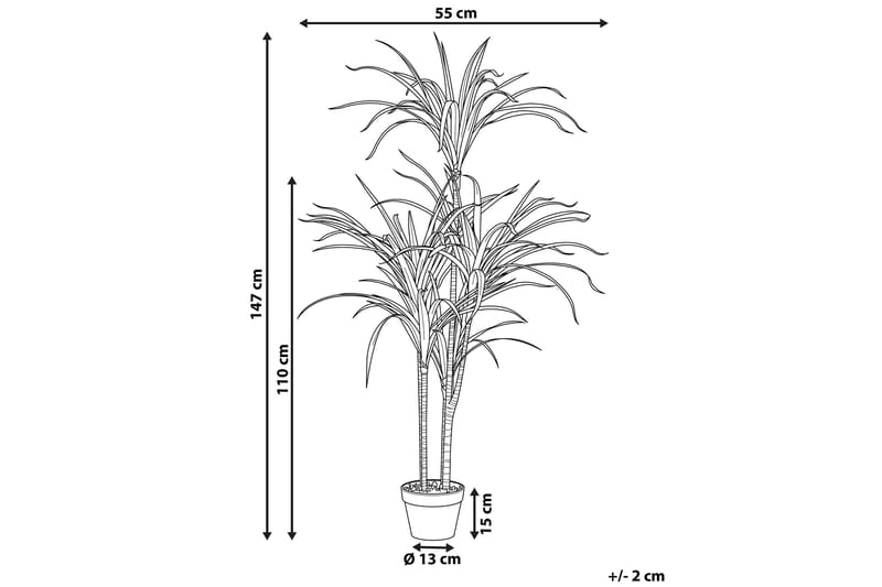 Tekokasvi Beauden 147 cm Dracaena anita - Vihreä - Parvekekukat - Tekokasvit