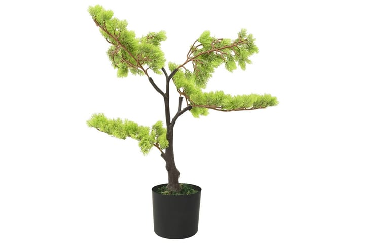 Tekokasvi bonsaipuu sypressi ruukulla 60 cm vihreä - Vihreä - Parvekekukat - Tekokasvit
