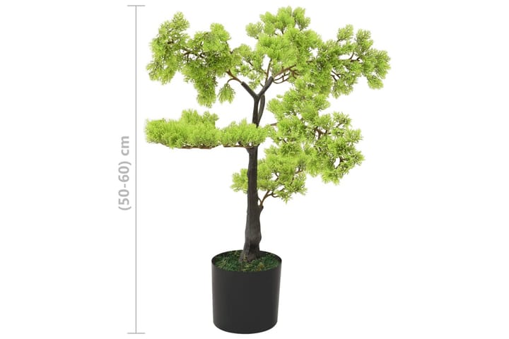 Tekokasvi bonsaipuu sypressi ruukulla 60 cm vihreä - Vihreä - Parvekekukat - Tekokasvit