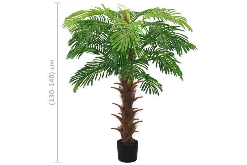 Tekokasvi japaninkäpypalmu ruukulla 140 cm vihreä - Sisustustuotteet - Tekokasvit
