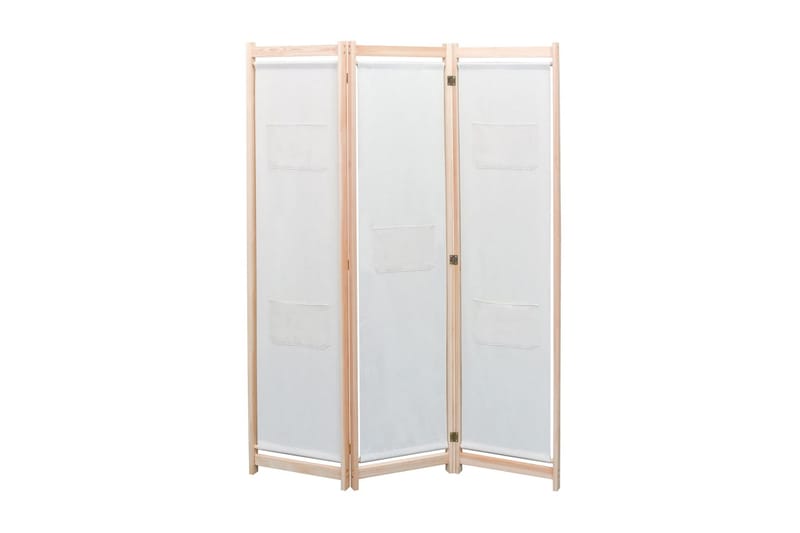 3-Paneelinen Tilanjakaja kerma 120x170x4 cm kangas - Kerma - Sisustustuotteet - Tilanjakaja & sermi - Sermiseinä