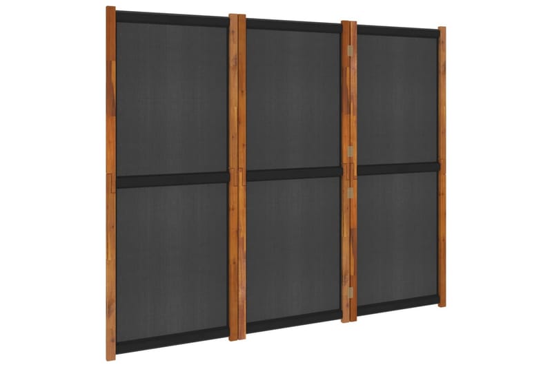 3-paneelinen tilanjakaja musta 210x180 cm - Musta - Sisustustuotteet - Tilanjakaja & sermi