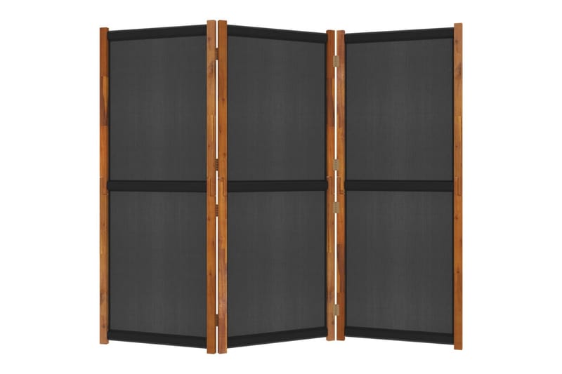 3-paneelinen tilanjakaja musta 210x180 cm - Musta - Sisustustuotteet - Tilanjakaja & sermi