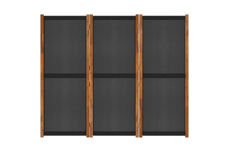 3-paneelinen tilanjakaja musta 210x180 cm - Musta - Sisustustuotteet - Tilanjakaja & sermi