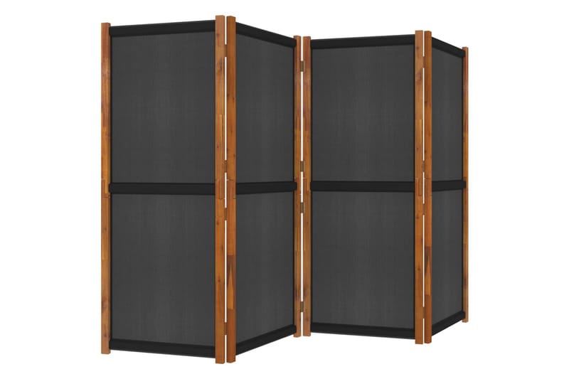 4-paneelinen tilanjakaja musta 280x180 cm - Musta - Sisustustuotteet - Tilanjakaja & sermi