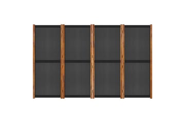 4-paneelinen tilanjakaja musta 280x180 cm - Musta - Sisustustuotteet - Tilanjakaja & sermi