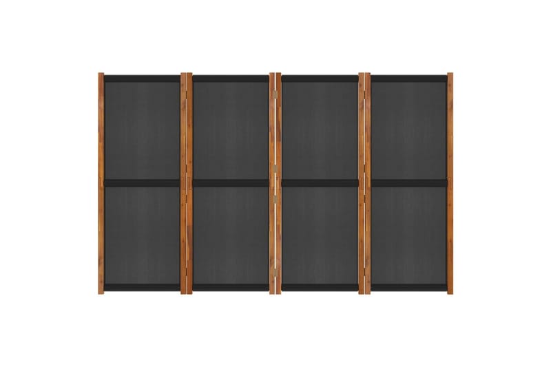 4-paneelinen tilanjakaja musta 280x180 cm - Musta - Sisustustuotteet - Tilanjakaja & sermi