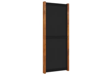 4-paneelinen tilanjakaja musta 280x180 cm - Musta - Sisustustuotteet - Tilanjakaja & sermi
