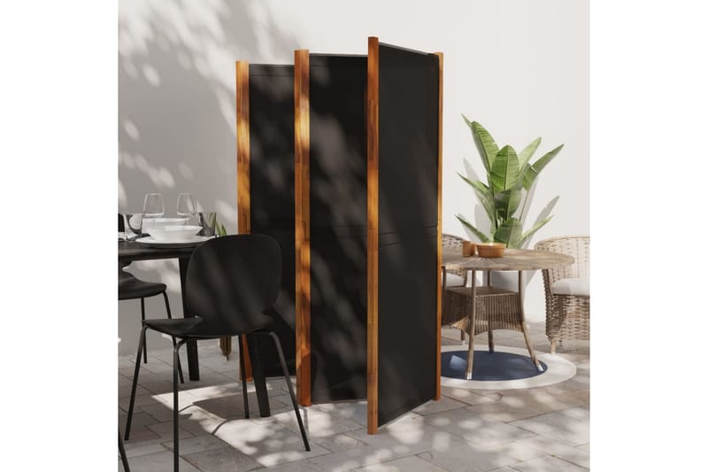 5-paneelinen tilanjakaja musta 350x180 cm - Musta - Sisustustuotteet - Tilanjakaja & sermi