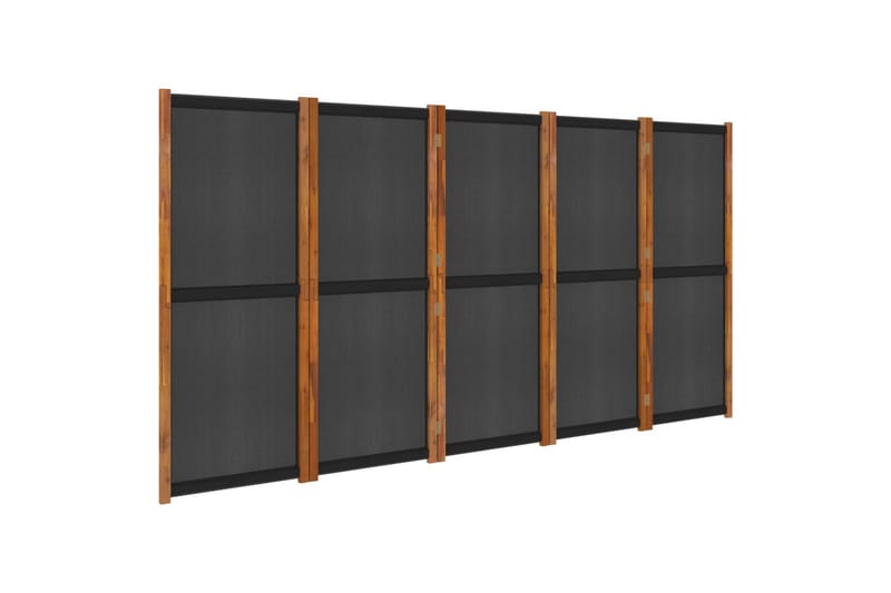 5-paneelinen tilanjakaja musta 350x180 cm - Musta - Sisustustuotteet - Tilanjakaja & sermi