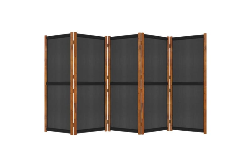 5-paneelinen tilanjakaja musta 350x180 cm - Musta - Sisustustuotteet - Tilanjakaja & sermi