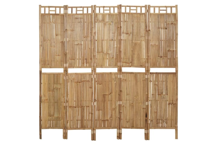 5-paneelinen tilanjakaja bambu 200x180 cm - Ruskea - Sermiseinä - Tilanjakaja & sermi