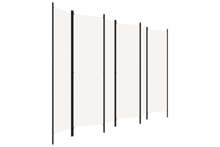 6-paneelinen tilanjakaja valkoinen 300x180 cm - Taittuva sermi - Tilanjakaja & sermi
