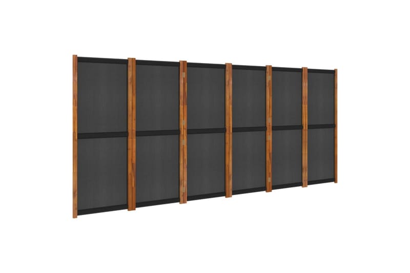 6-paneelinen tilanjakaja 420x180 cm - Musta - Sisustustuotteet - Tilanjakaja & sermi
