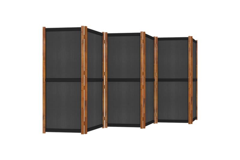 6-paneelinen tilanjakaja 420x180 cm - Musta - Sisustustuotteet - Tilanjakaja & sermi