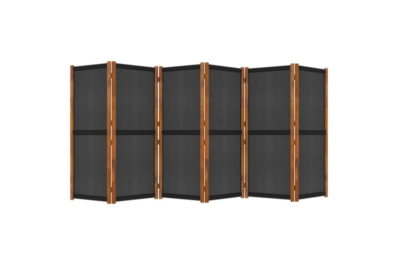 6-paneelinen tilanjakaja 420x180 cm - Musta - Sisustustuotteet - Tilanjakaja & sermi