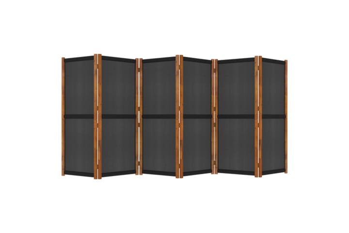 6-paneelinen tilanjakaja 420x180 cm - Musta - Tilanjakaja & sermi - Sermiseinä