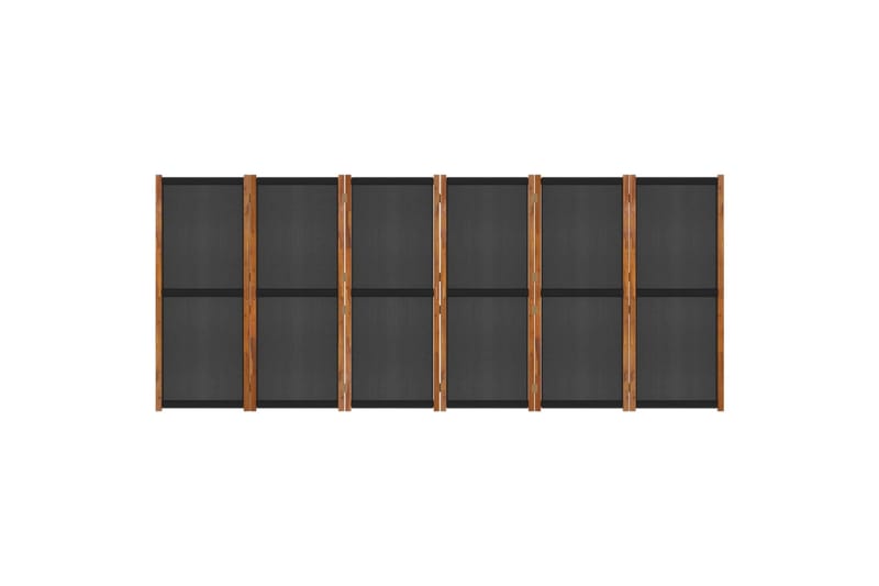 6-paneelinen tilanjakaja 420x180 cm - Musta - Sisustustuotteet - Tilanjakaja & sermi