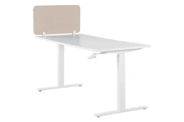 Skiljevägg för skrivbord Beliani Wally Beige, 130x2x40 cm Beige 80x2x40 cm - Sisustustuotteet - Tilanjakaja & sermi
