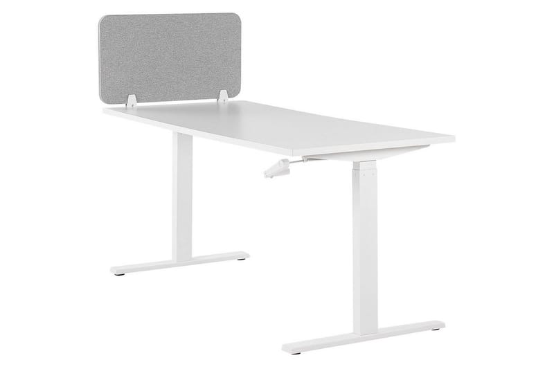 Skiljevägg för skrivbord Beliani Wally Beige, 130x2x40 cm Light grey 72x2x40 cm - Sisustustuotteet - Tilanjakaja & sermi