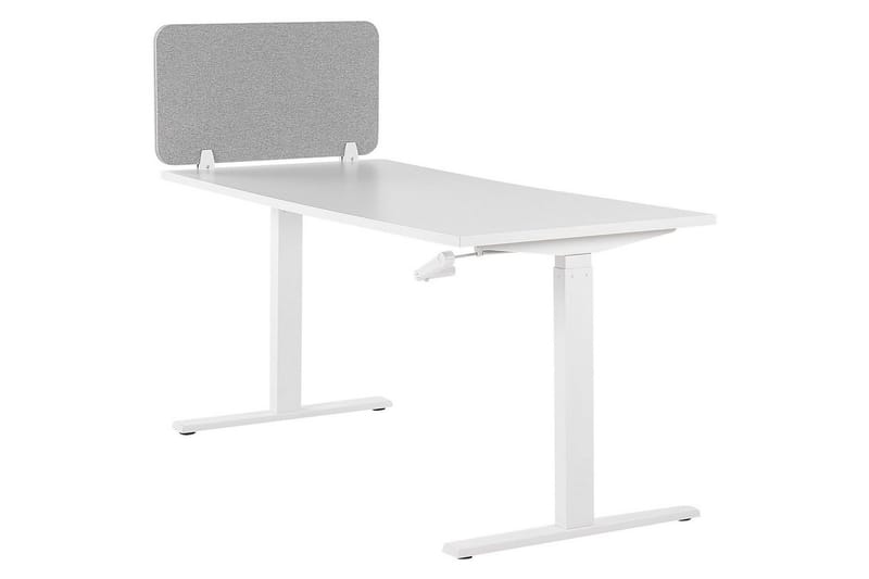 Skiljevägg för skrivbord Beliani Wally Beige, 130x2x40 cm Light grey 80x2x40 cm - Sisustustuotteet - Tilanjakaja & sermi