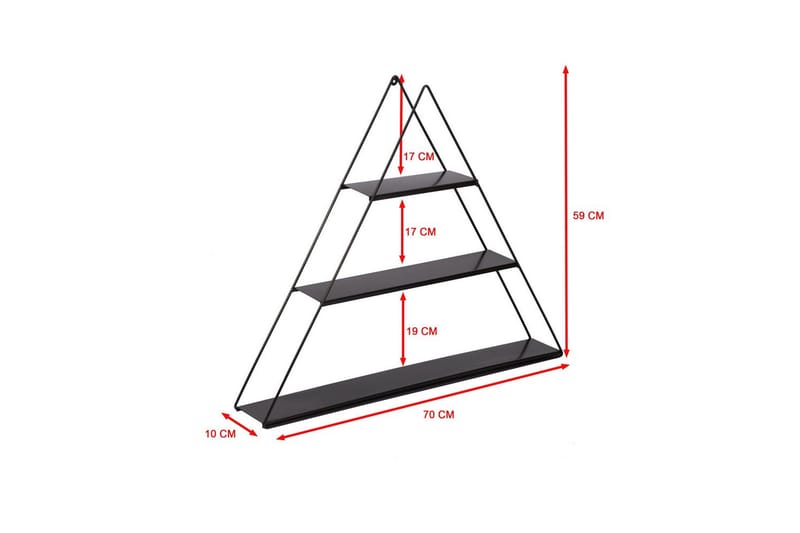 Teric Vikvägg 60 cm - Musta - Sisustustuotteet - Tilanjakaja & sermi