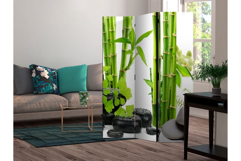 Tilanjakaja Bamboos And Stones 135x172 - Artgeist sp. z o. o. - Sisustustuotteet - Tilanjakaja & sermi