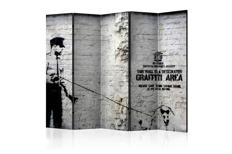Tilanjakaja Banksy - Graffiti Area II 225x172 - Artgeist sp. z o. o. - Sisustustuotteet - Tilanjakaja & sermi
