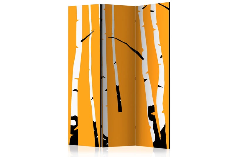 Tilanjakaja Birches on the Orange Background, Artgeist sp. z o. o.