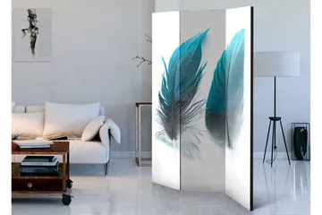 Tilanjakaja Blue Feathers 135x172 - Artgeist sp. z o. o. - Sisustustuotteet - Tilanjakaja & sermi