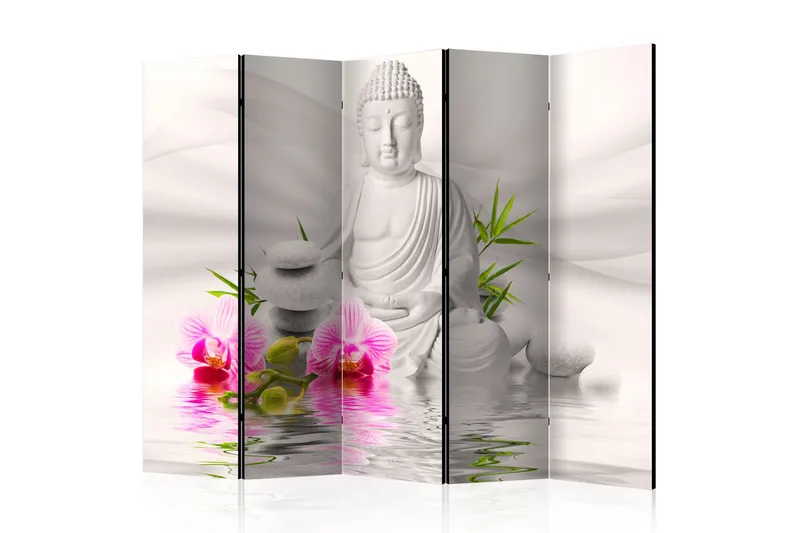 Tilanjakaja Buddha And Orchids 225x172, Artgeist sp. z o. o.