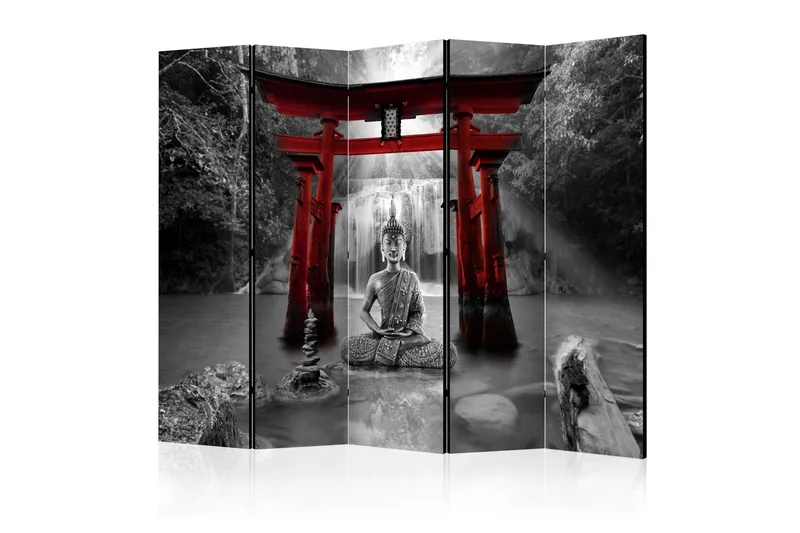 Tilanjakaja Buddha Smile (Red) II 225x172, Artgeist sp. z o. o.