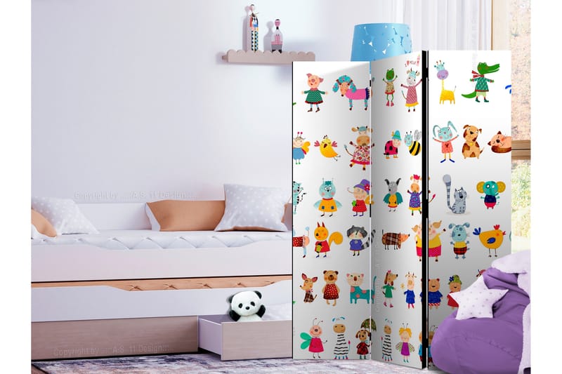 Tilanjakaja Cartoon Pets 135x172 - Artgeist sp. z o. o. - Sisustustuotteet - Tilanjakaja & sermi