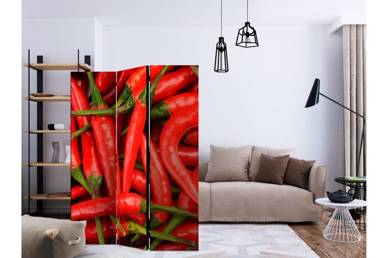 Tilanjakaja Chili Pepper - Background - Artgeist sp. z o. o. - Sisustustuotteet - Tilanjakaja & sermi