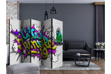 Tilanjakaja City Jungle - graffiti II 225x172 - Artgeist sp. z o. o. - Sisustustuotteet - Tilanjakaja & sermi